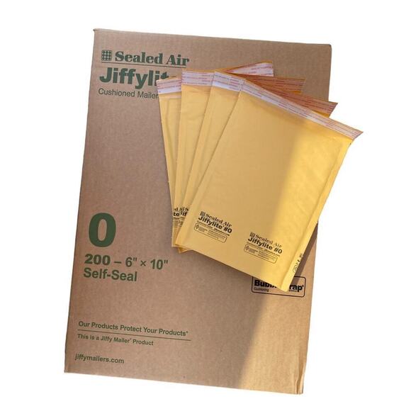 Brand NewJiffylite 200 - 6" x 10" Self Seal Bubble Envelopes